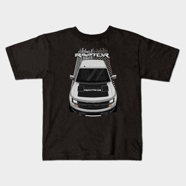 Ford F150 SVT Raptor 2010-2014 - Silver and Black Kids T-Shirt by V8social